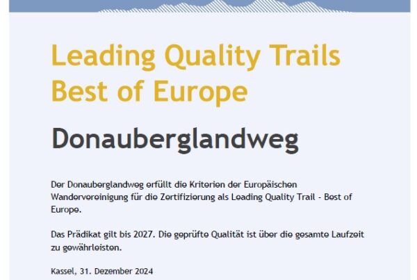 Leading Quality Trail - Urkunde